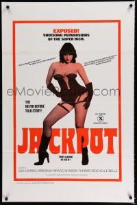 7w322 JACKPOT 1sh '78 sexy Lisa Marks in lingerie, shocking perversions of the super rich!