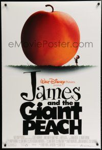 7w323 JAMES & THE GIANT PEACH DS 1sh '96 Walt Disney stop-motion fantasy peach cartoon!