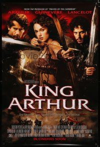 7w347 KING ARTHUR advance DS 1sh '04 Clive Owen, Keira Knightley w/bow & arrow!