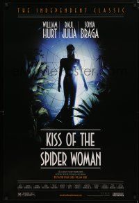 7w351 KISS OF THE SPIDER WOMAN 1sh R01 cool artwork of sexy Sonia Braga in spiderweb dress!