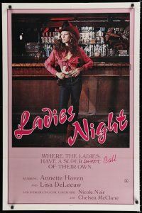 7w366 LADIES NIGHT 1sh '80 great urban cowboy-like image of Annette Haven!