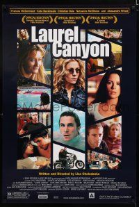 7w374 LAUREL CANYON 1sh '02 Frances McDormand, Kate Beckinsale, Christian Bale!
