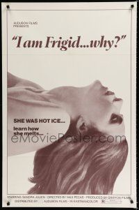 7w387 LET ME LOVE YOU 1sh '74 naked Sandra Julien was hot ice, I am Frigid...Why?!