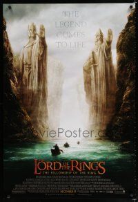 7w405 LORD OF THE RINGS: THE FELLOWSHIP OF THE RING advance 1sh '01 J.R.R. Tolkien, Argonath!