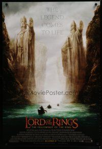 7w406 LORD OF THE RINGS: THE FELLOWSHIP OF THE RING advance DS 1sh '01 J.R.R. Tolkien, Argonath!