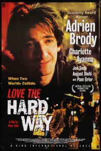 7w414 LOVE THE HARD WAY 1sh '01 Adrien Brody, Charlotte Ayanna, Jon Seda!