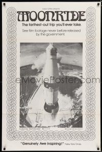 7w474 MOONRIDE 1sh '74 Dean Gitter, great image of rocket launch!
