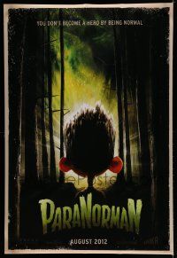 7w541 PARANORMAN August advance DS 1sh '12 you don't become a hero by being normal!