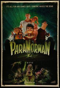 7w540 PARANORMAN 8.17.12 style advance DS 1sh '12 all fun and games until someone raises the dead!