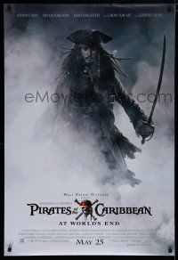 7w568 PIRATES OF THE CARIBBEAN: AT WORLD'S END advance DS 1sh '07 Johnny Depp as Captain Jack!