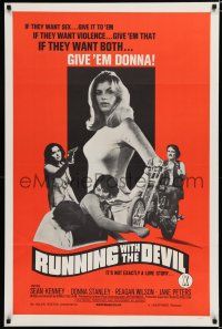 7w633 RUNNING WITH THE DEVIL 1sh '73 Henri Pachard, it's not exactly a love story!