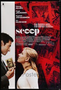 7w644 SCOOP DS 1sh '06 Woody Allen, Hugh Jackman, Scarlett Johansson!