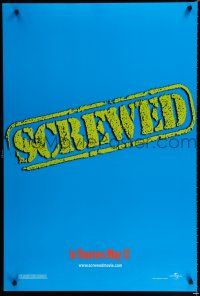 7w650 SCREWED blue teaser DS 1sh '00 Norm Macdonald, Dave Chappelle, Danny DeVito!