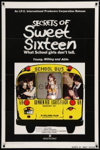 7w653 SECRETS OF SWEET SIXTEEN 1sh '74 what young, willing and able school girls don't tell!