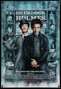 7w668 SHERLOCK HOLMES advance DS 1sh '09 Guy Ritchie directed, Robert Downey Jr., Jude Law!