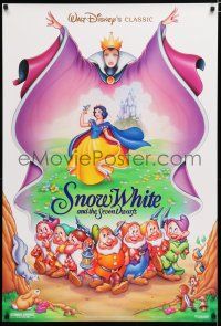 7w692 SNOW WHITE & THE SEVEN DWARFS DS 1sh R93 Walt Disney animated cartoon fantasy classic!