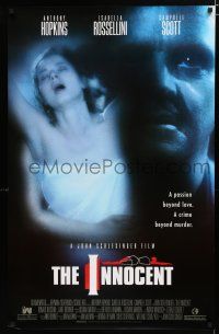 7w306 INNOCENT special 25x39 '95 cool image of Anthony Hopkins, Isabella Rossellini!