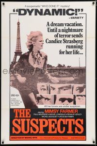 7w733 SUSPECTS 1sh '76 a nightmare of terror sends Mimsy Farmer running for her life!