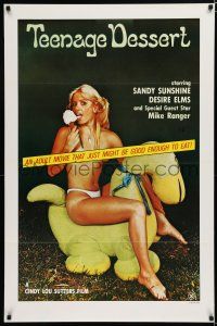 7w743 TEENAGE DESSERT 1sh '81 sexy image, an adult movie that might be good enough to eat!