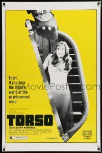 7w774 TORSO 1sh '73 directed by Sergio Martino, sexy Suzy Kendall, bizarre psychosexual minds!