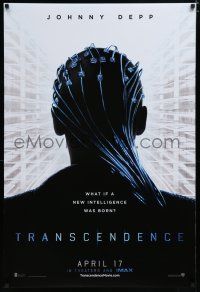 7w779 TRANSCENDENCE April 17 teaser DS 1sh '14 Johnny Depp, Kate Mara, a new intelligence is born!