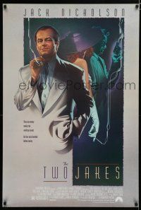 7w791 TWO JAKES 1sh '90 cool full-length art of smoking Jack Nicholson by Rodriguez!