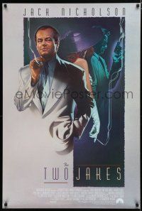 7w792 TWO JAKES int'l 1sh '90 cool full-length art of smoking Jack Nicholson by Rodriguez!