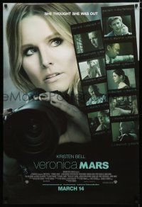 7w808 VERONICA MARS advance DS 1sh '14 close-up of sexy Kristen Bell in title role!