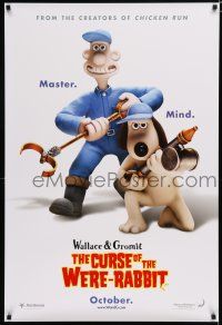 7w818 WALLACE & GROMIT: THE CURSE OF THE WERE-RABBIT teaser DS 1sh '05 wacky English claymation!