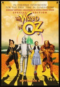 7w841 WIZARD OF OZ advance DS 1sh R98 Victor Fleming, Judy Garland all-time classic!