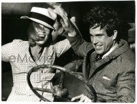 7x129 BONNIE & CLYDE deluxe 10.5x14 still '67 Dunaway & Beatty laughing in car by Floyd McCarty!