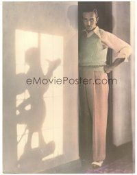 7x195 WALT DISNEY color deluxe 11x14.25 still '82 incredible portrait with Mickey Mouse shadow!