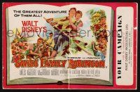 7x845 SWISS FAMILY ROBINSON English pressbook '60 John Mills, Walt Disney family fantasy classic!