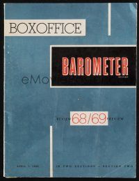 7x099 BOX OFFICE Barometer exhibitor magazine April 7, 1969 the year's best male & female stars!