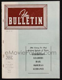 7x112 FILM BULLETIN exhibitor magazine April 29, 1957 art in movie advertising, Hirschfeld & more!