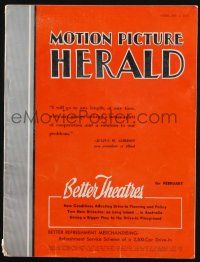 7x075 MOTION PICTURE HERALD exhibitor magazine February 9, 1957 Spirit of St. Louis & more!