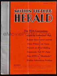 7x073 MOTION PICTURE HERALD exhibitor magazine October 15, 1955 I Died A Thousand Times + more!