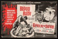 7x457 BLOOD BATH/QUEEN OF BLOOD pressbook '66 a new high in blood-chilling horror!