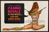 7x487 CASINO ROYALE pressbook '67 all-star James Bond spy spoof, sexy art by Robert McGinnis!