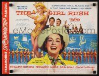 7x583 GIRL RUSH pressbook '55 Rosalind Russell & sexy showgirls in Las Vegas!