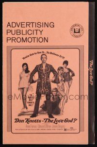 7x685 LOVE GOD pressbook '69 Don Knotts is the world's most romantic male with sexy babes!