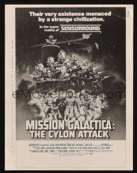 7x711 MISSION GALACTICA: THE CYLON ATTACK pressbook '78 great sci-fi artwork by Robert Tanenbaum!
