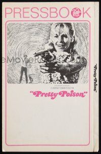 7x760 PRETTY POISON pressbook '68 cool close up of crazy Tuesday Weld, Anthony Perkins!
