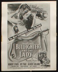 7x210 BULLFIGHTER & THE LADY 6 deluxe 11x14 stills '51 Boetticher, matador Robert Stack, Joy Page!