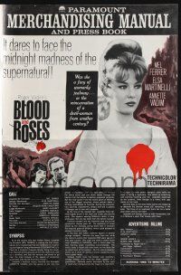 7x456 BLOOD & ROSES pressbook '61 Et mourir de plaisir, Roger Vadim, sexiest vampire Annette Vadim!