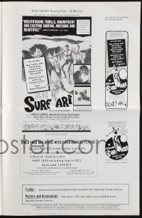 7x460 BLUE SURFARI pressbook '69 cool artwork of surfers, Ricky Grigg, dune buggy!