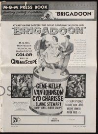 7x471 BRIGADOON pressbook '54 Gene Kelly, Van Johnson & Cyd Charisse in Scotland!
