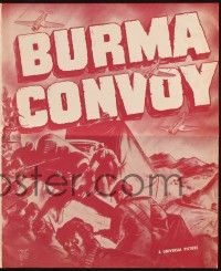 7x472 BURMA CONVOY pressbook '41 Charles Bickford, Evelyn Ankers, WWII, cool battle artwork!