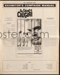 7x477 CABINET OF CALIGARI pressbook '62 written by Robert Bloch, it shocks the unshockables!