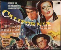 7x478 CALIFORNIA pressbook '46 Ray Milland, Barbara Stanwyck, Barry Fitzgerald, western!